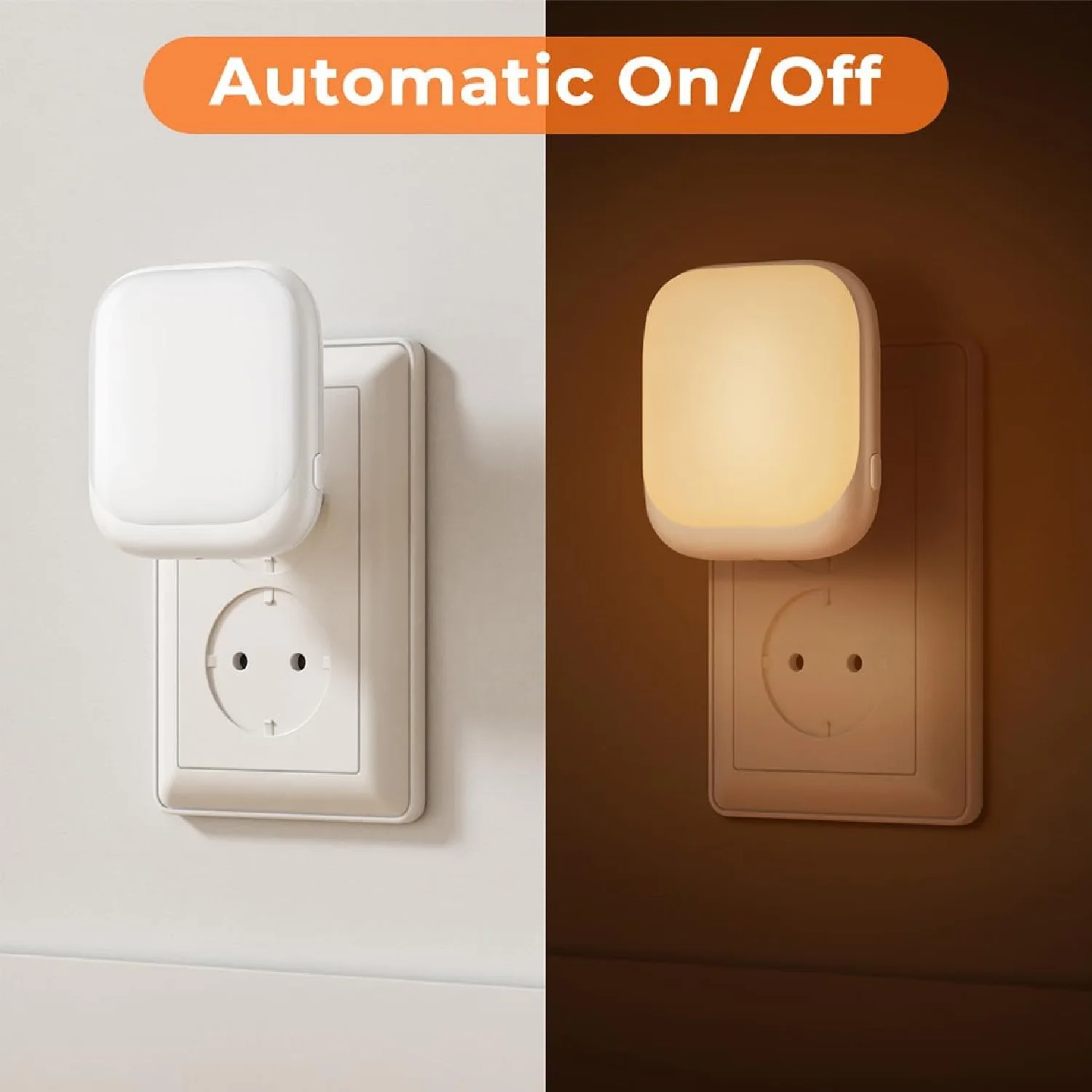 1/2/4 Stück EU Plug-In Nachtlicht Plug-In Wand Nachtlicht Dämmerung bis Morgendämmerung Sensor LED Nachtlicht für Schlafzimmer, Flur