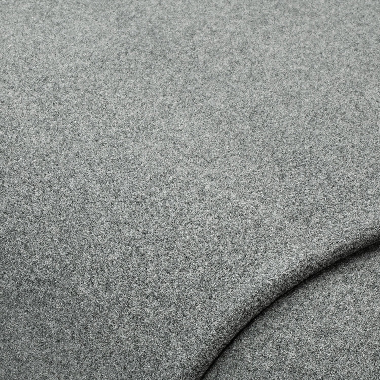Flauschiger Fleecestoff, grau meliert