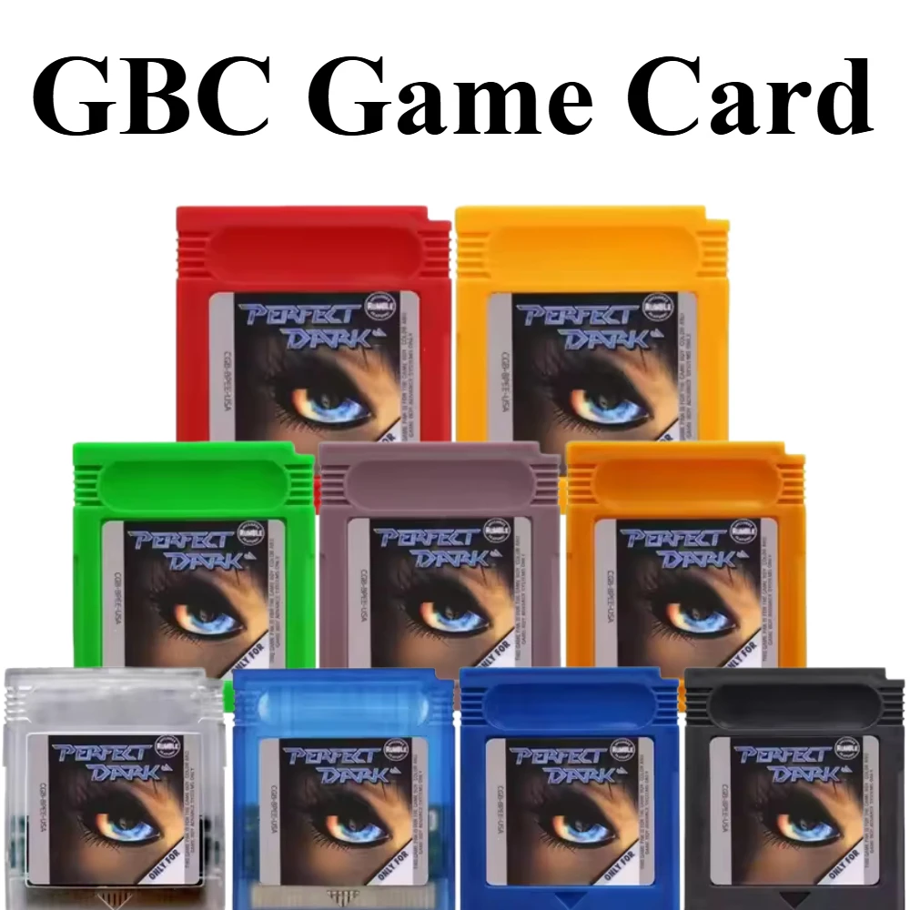 9 Styles Multi Color Shell GBC Game Cartridge Perfect Dark USA Version for Game Boy GB GBC Retro FPS Shooting Video Game