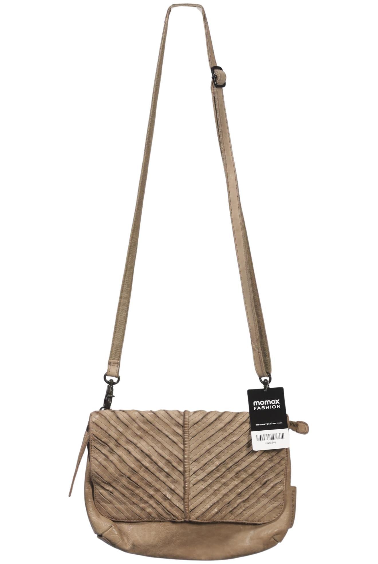 aunts & uncles Damen Handtasche klein Leder, Gr. , Beige, Leder / kein / Etikett