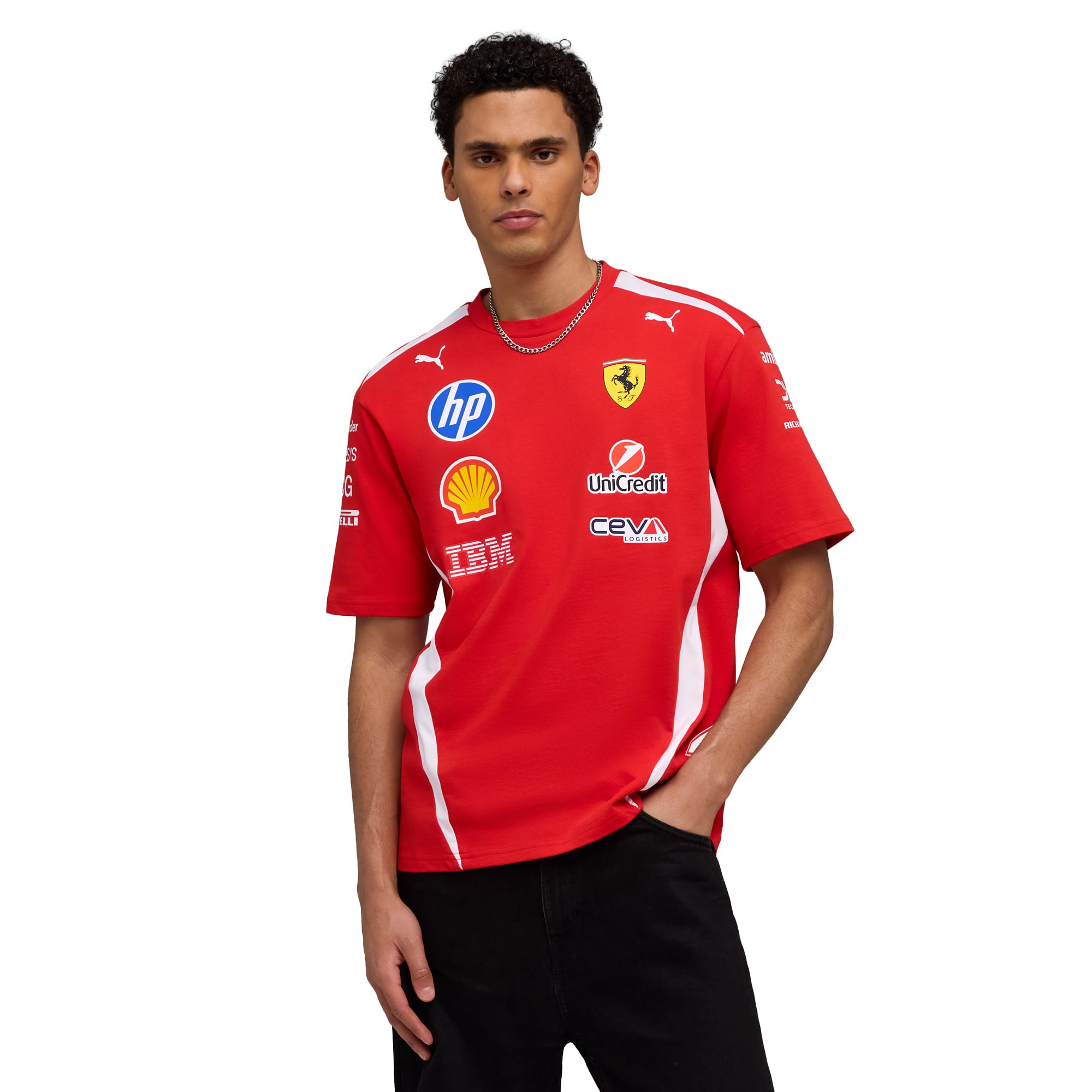 T-shirt décontracté Scuderia Ferrari Replica Lewis Hamilton Driver - unisexe Taille: M