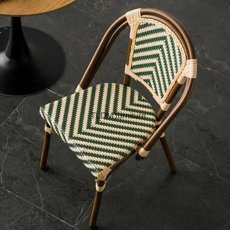 Outdoor-Garten Rattan Esszimmers tühle Küche Gaming Holz Designer Esszimmers tühle nach Hause entspannende Silla de Madera Gartenmöbel