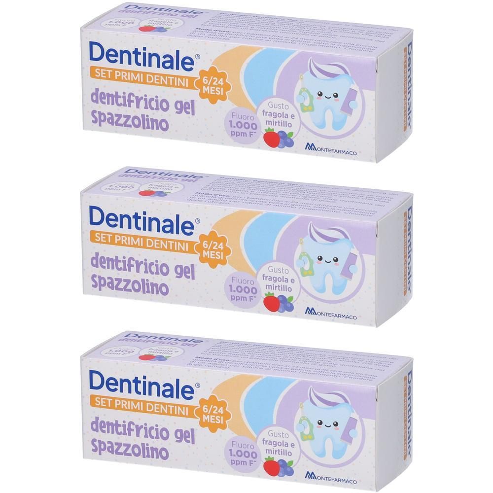 Dentinale Primi Dentini Set Dentifricio + Spazzolino 3x1 St