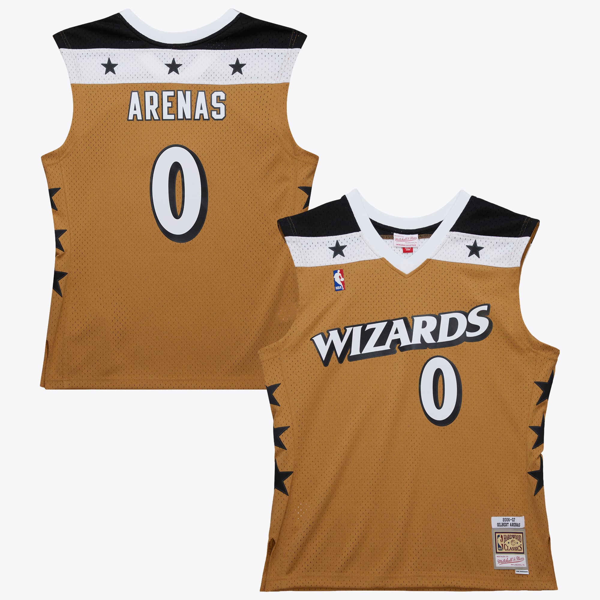 Washington Wizards Mitchell & Ness Gilbert Arenas 2006 Maillot Authentique – Or - Homme Taille: S