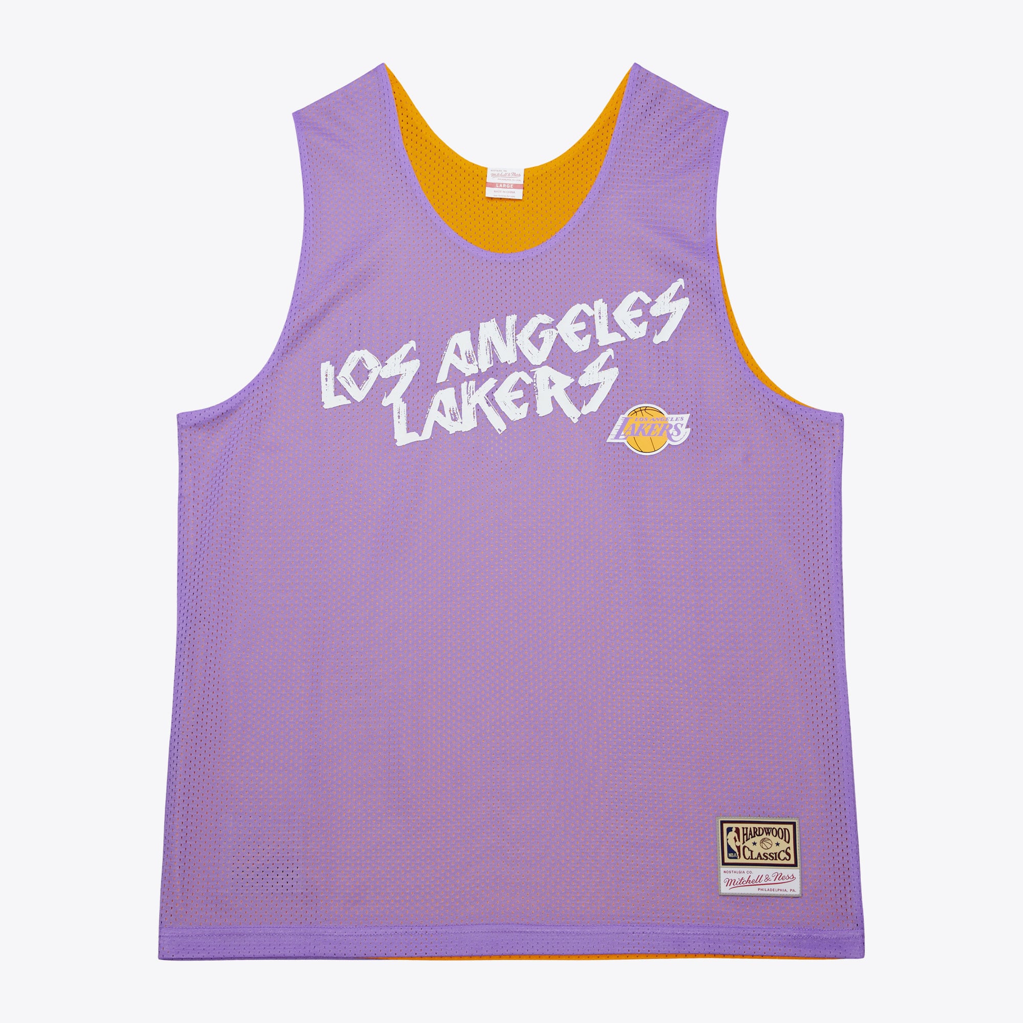 Los Angeles Lakers Mitchell & Ness Team Glory Wende-Mesh-Top – Lila – Herren