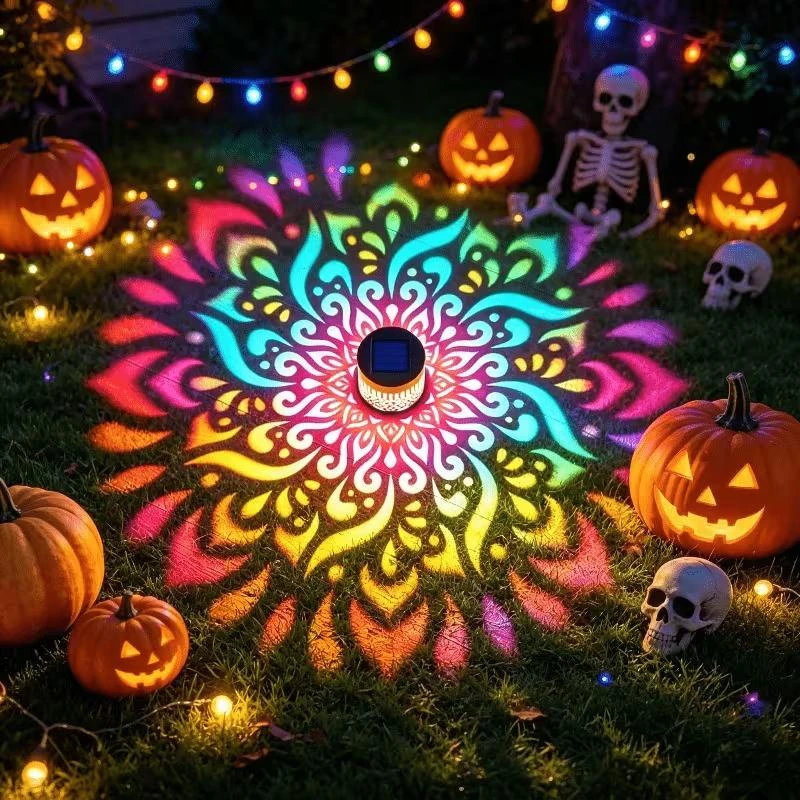 1/2/4pcs 7color Solar Datura Lights Garden Decoration Christmas Halloween Party Courtyard Decoration Solar Garden Wall Light