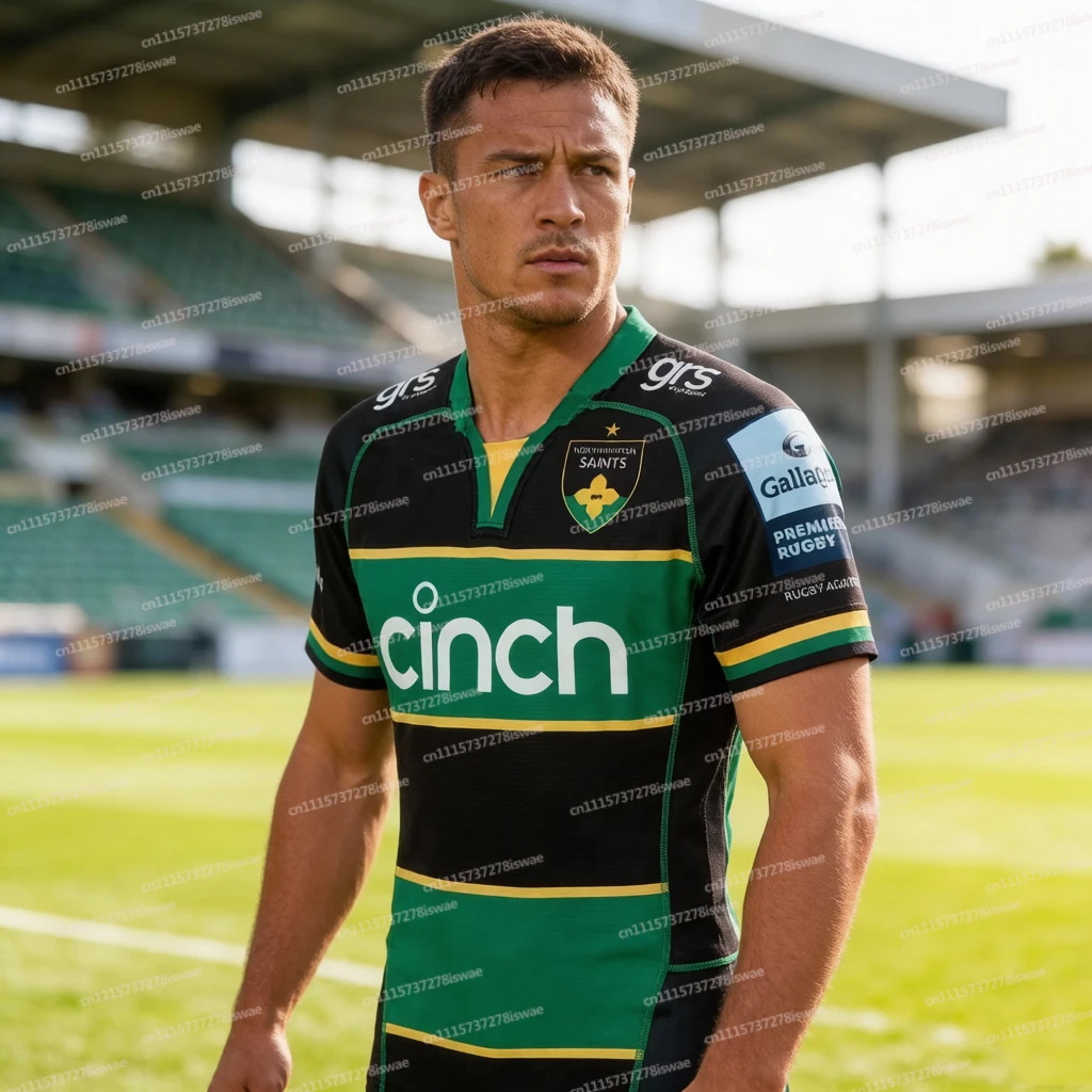 Nouveau Maillot Domicile de Rugby Northampton Saints Premiership 2026 pour Hommes, T-shirt Y2K Oversize, Idéal pour le Quotidien et l'Entraînement