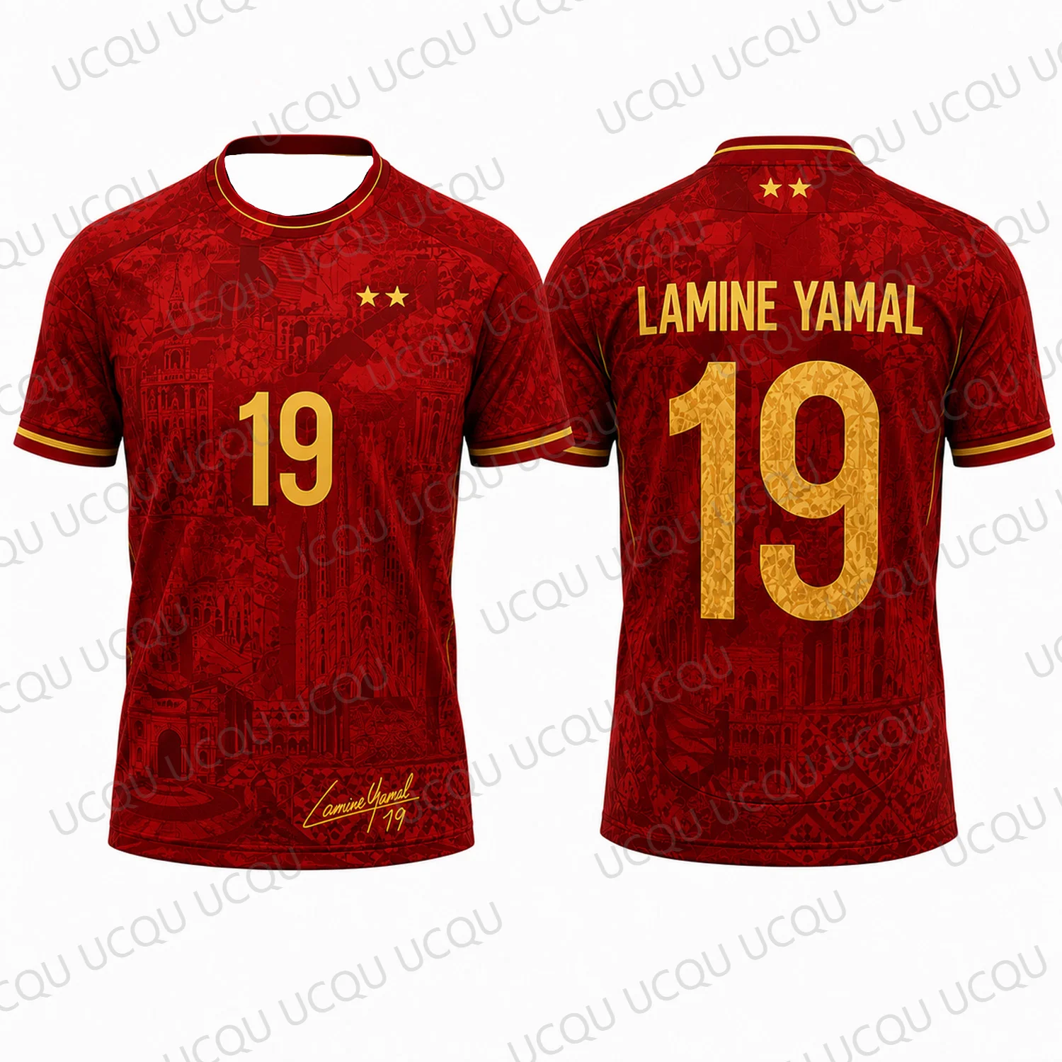 Nouvelle tenue de football Espagne Yamal 19 2026 – Maillot édition deux étoiles pour hommes, femmes et enfants – Kit domicile pour supporters