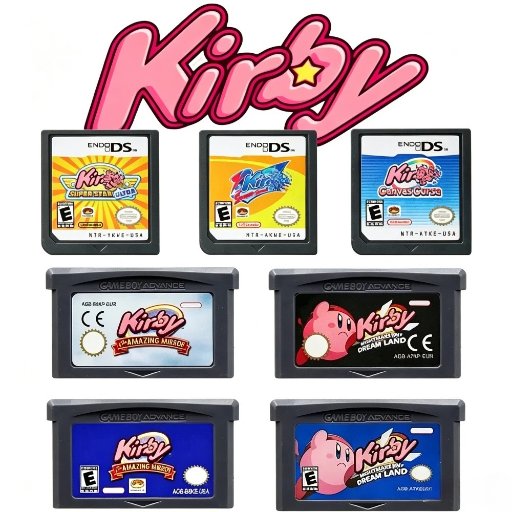 Cartouche de jeu de la série Kirby pour Console NDS GBA SP, carte de jeu vidéo, Collection de jeux rétro classiques, cadeaux pour les joueurs