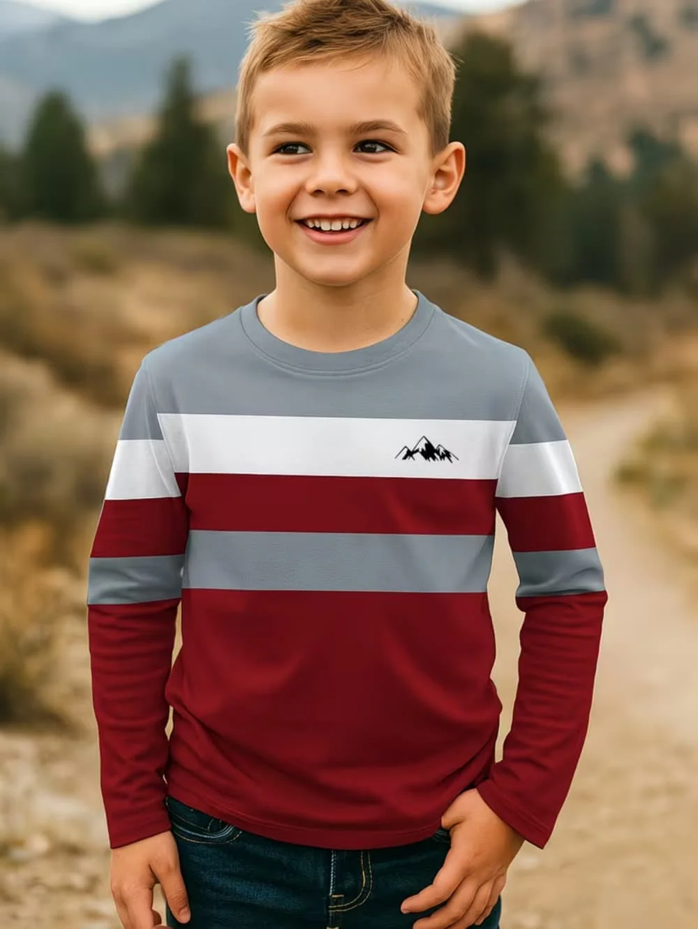 Children's Clothing Boys Tshirt Long Sleeve 3D Striped Print Kids Spring Fall Clothes Casual Simplicity O-Neck Boy Clothes Tops