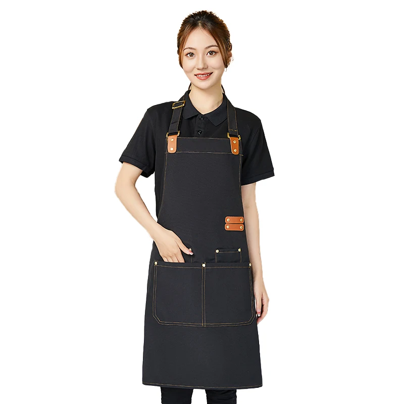 Kitchen Water Repellent Pinafore Waitress Pinafore for Hair Stylist Restaurant Chef Anti-stain Apron Household Cleaning Apron