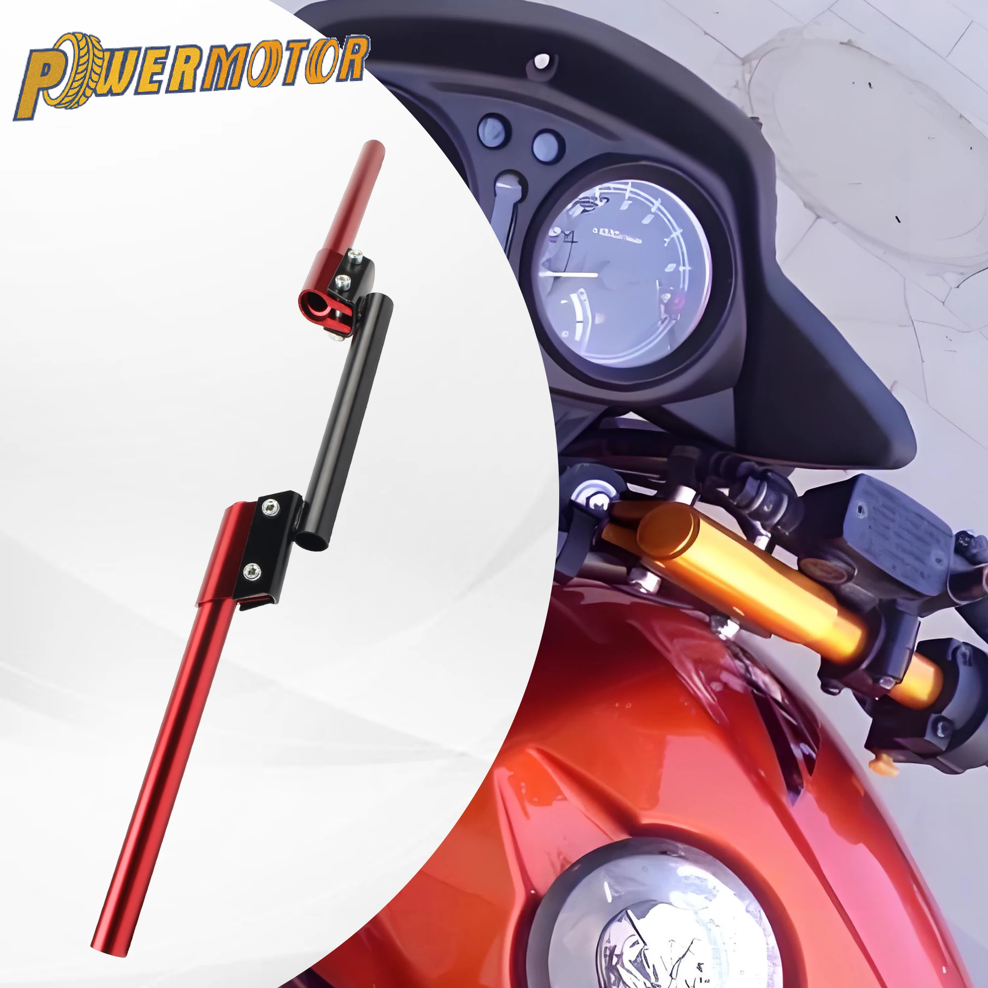 Universal Motorcycle Handlebar Tape Reinforcement Adjustable Cross Bar Balance Bar For Scooters Mopeds Dirt Bike Motocross Refit