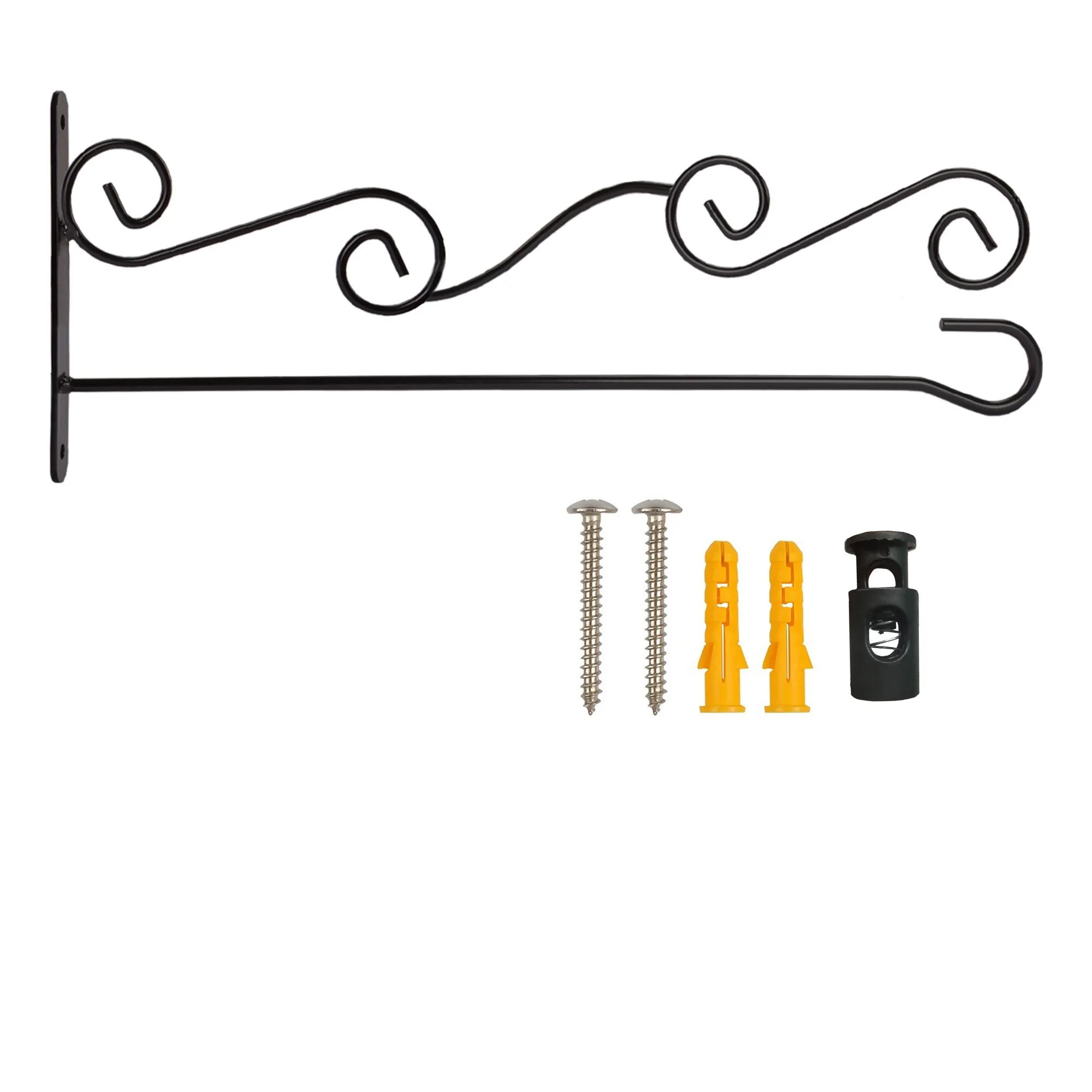 Garden Flag Stand ，Wall Garden Flag Holder,Metal Garden Flag Scroll Hanger, Mailbox Post Scroll Flag Bracket
