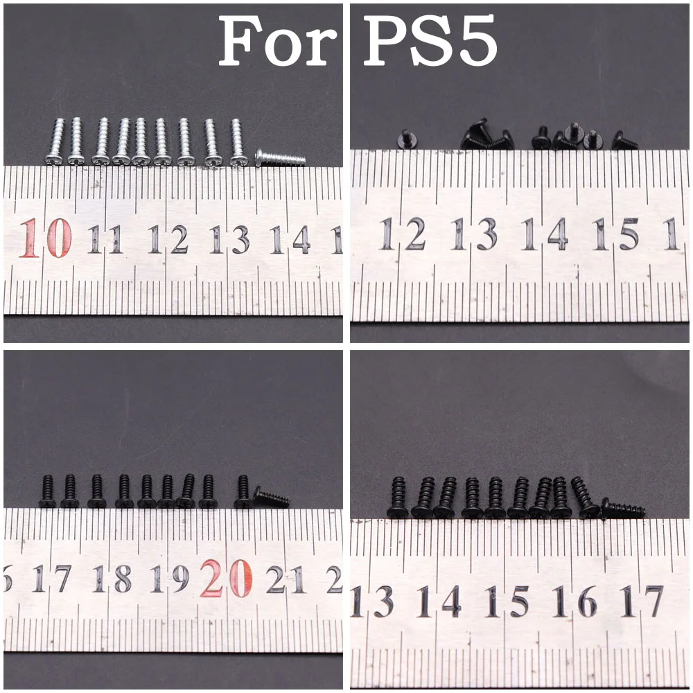 10/20pcs Black/Silver Handle Shell Replacement Screws For PlayStation 5 PS5 Controller Repair Parts