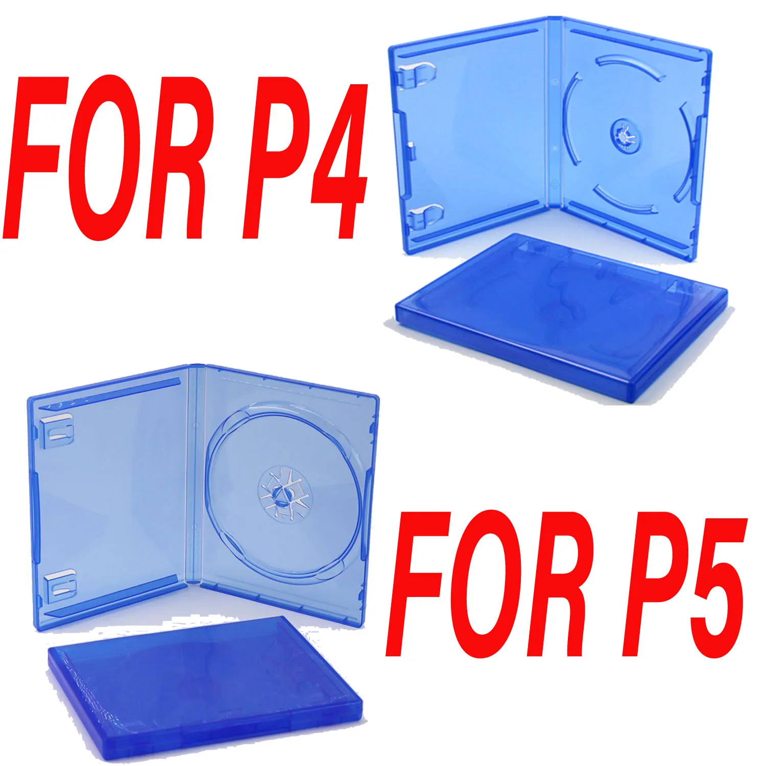 For PS5 PS4 CD DVD Disc Transparent Box Case For PlayStation 4 Game Disk Holder CD Discs Storage Protective Box Cover
