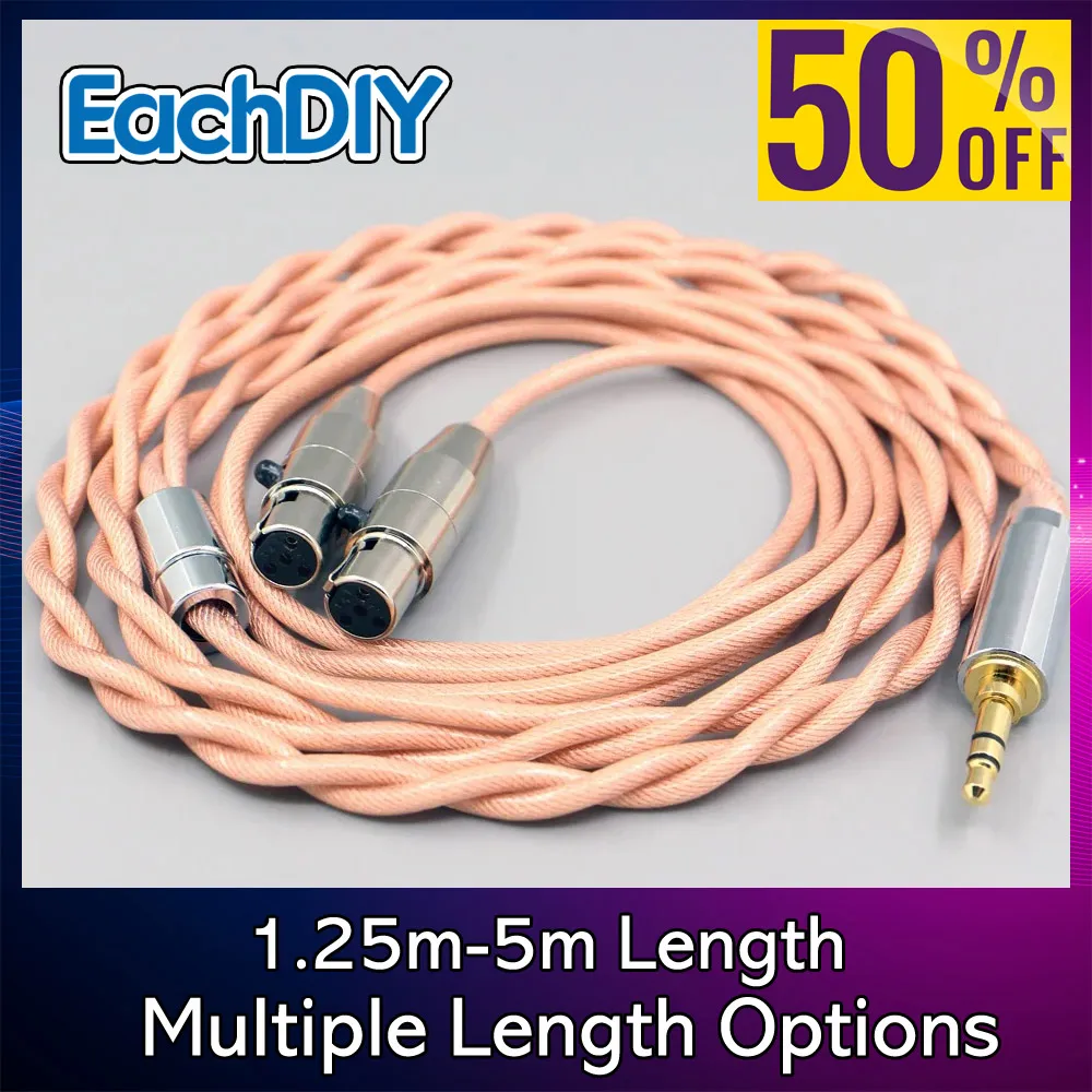 756 Core Type6 Shielding OCC 7n Litz Earphone Cable For Audeze LCD-3 LCD-2 LCD-X LCD-XC LCD-4z LCD-MX4 LCD-GX LCD-24 8003