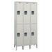 Hallowell Maintenance-Free 2 Tier 3 Wide Locker Metal in Gray/White | 78 H x 36 W x 18 D in | Wayfair UY3288-2A-PT