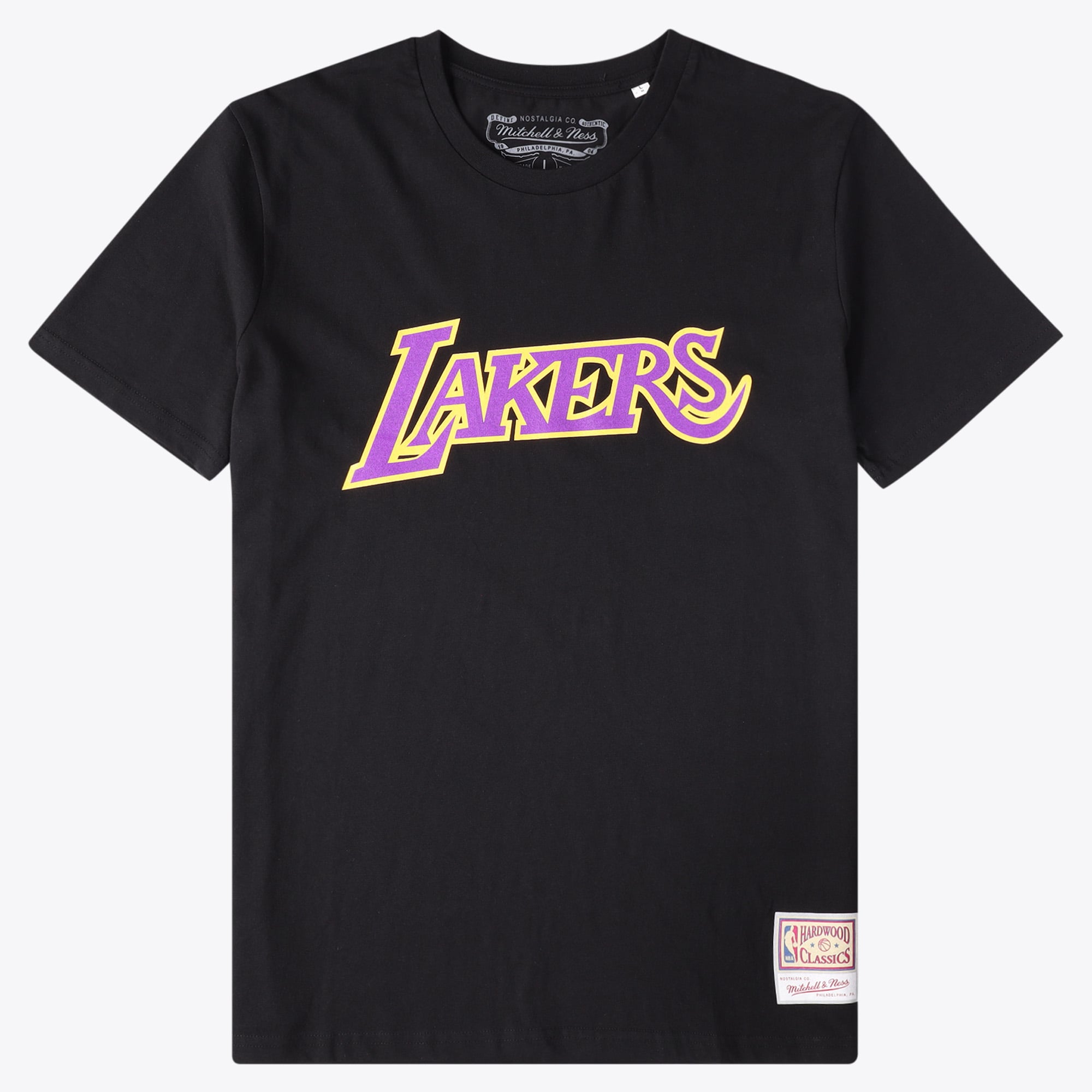 Los Angeles Lakers Mitchell & Ness Team Logo T-Shirt – Schwarz – Herren