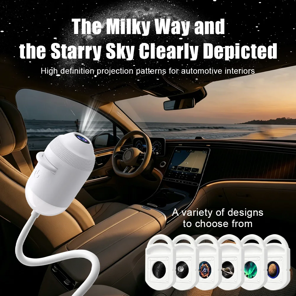 Sternenhimmel-Dachbeleuchtung für Autos, USB-Nachtlicht für Sternenhimmel-Innenraum-Atmosphäre