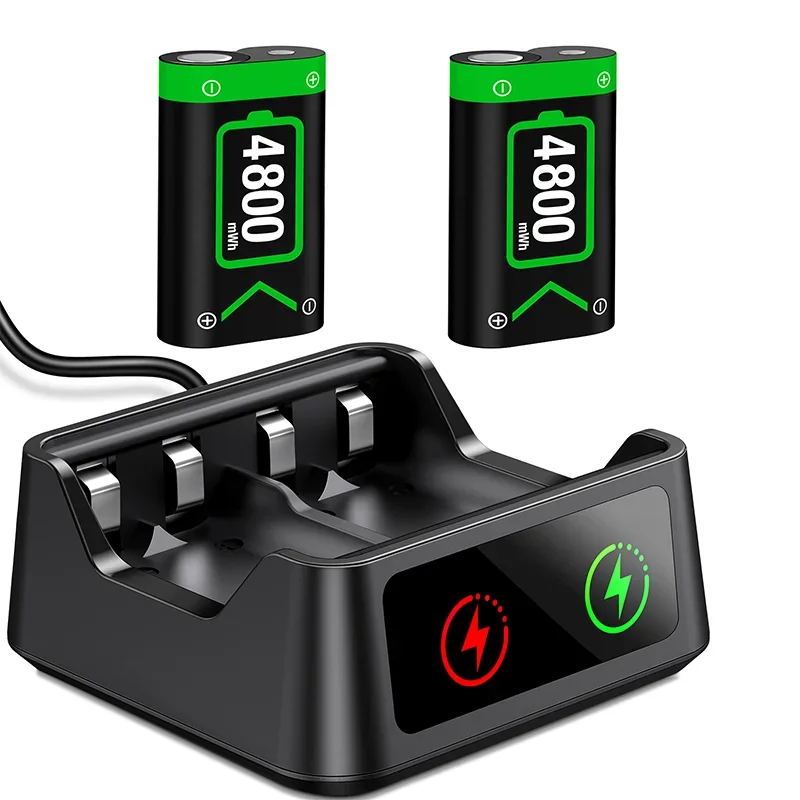 BEBONCOOL 2*4800mWh Batteries For XBOX One Controller Rechargable Battery For XBOX One S/X/XBOX Serise X/S Gamepad Battery Pack