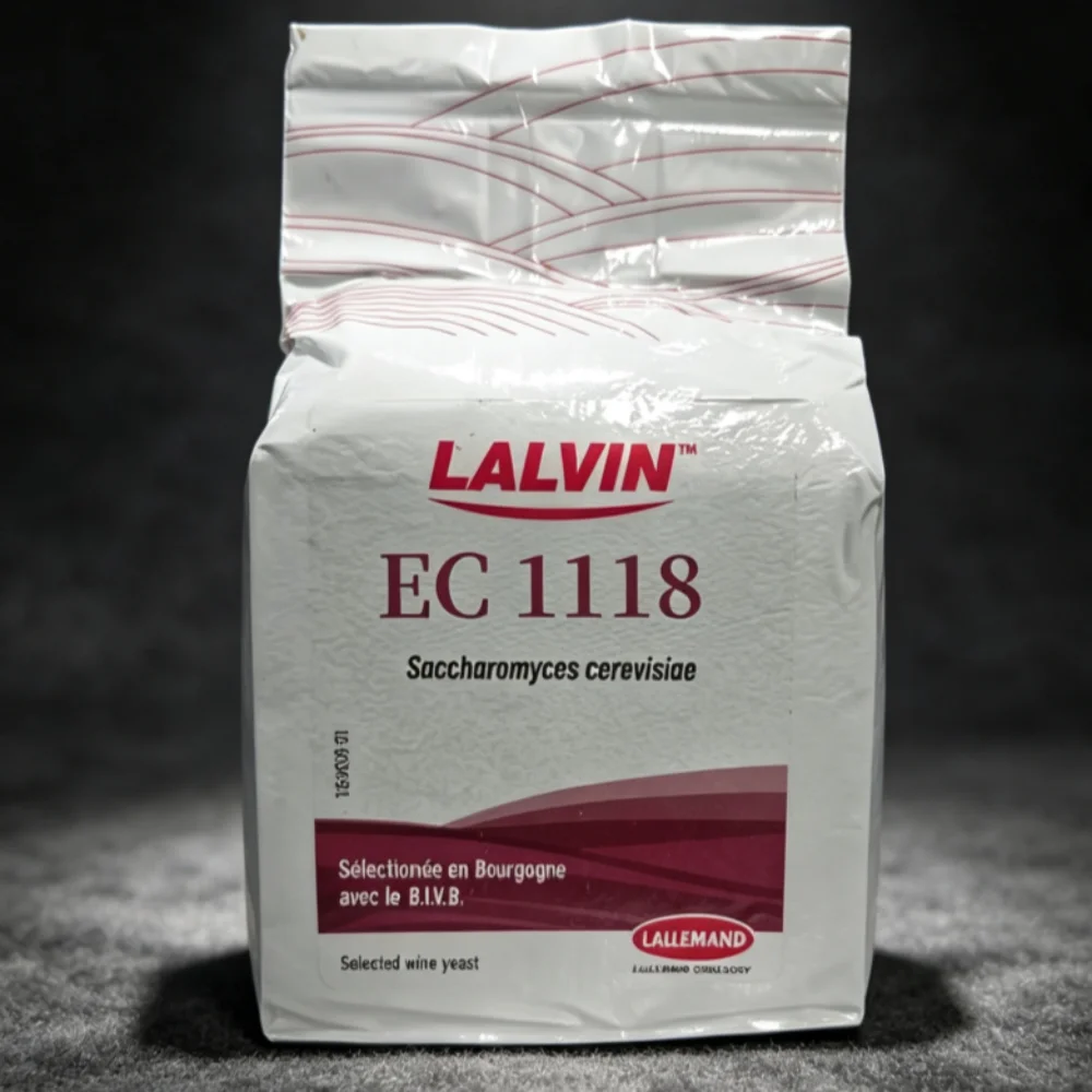 LALVIN EC-1118 Levure Naturelle de la Région de la Champagne en France, Emballage en Sachet Aluminium, Pour la Fabrication de Vin de Champagne à Domicile, 50g