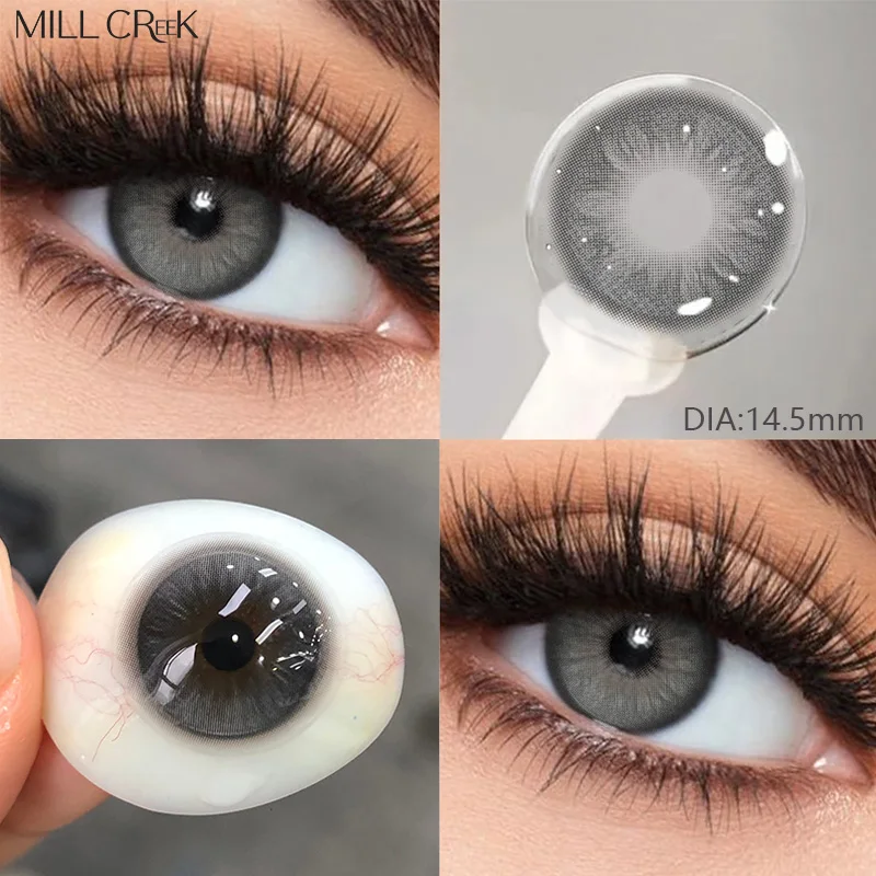 MILL CREEK 1 paire de lentilles de contact coréennes, lentilles de contact pour la beauté naturelle des yeux, lentilles souples pour la myopie, lentilles de contact avec dioptries, cosmétiques