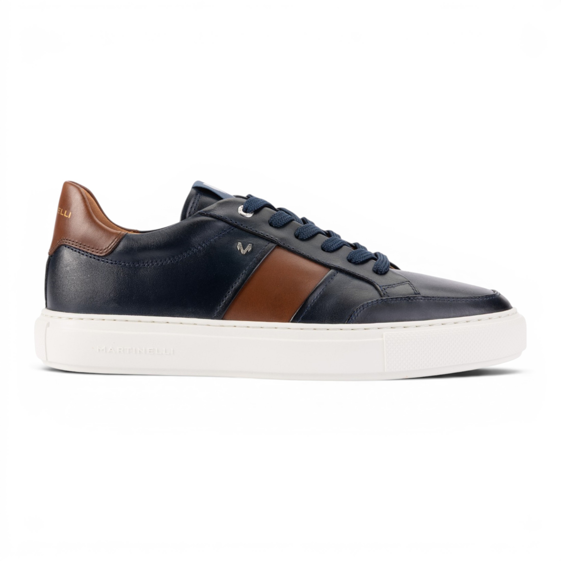 Martinelli Herren Blaue Ledersneakers Sneakers Sneaker Schuhe – Hastings