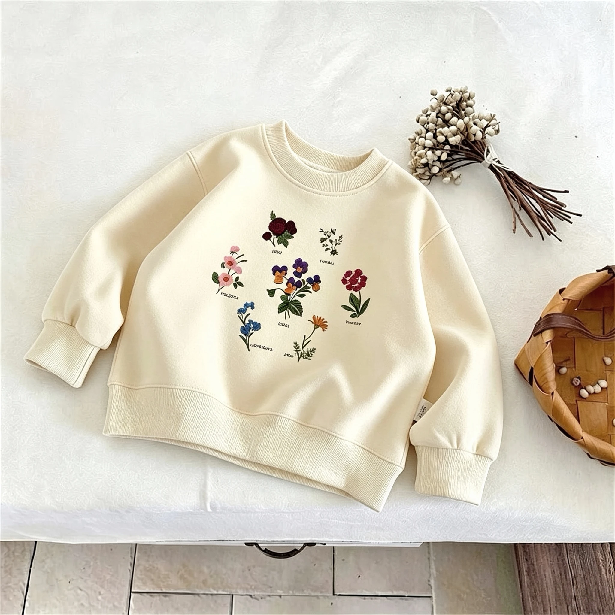 Baby Girl Clothing New Style Long Sleeve Sweatshirts Tops Printed Cartoon Fashion Children's Wear Hoodie Crewneck Autumn Clothes