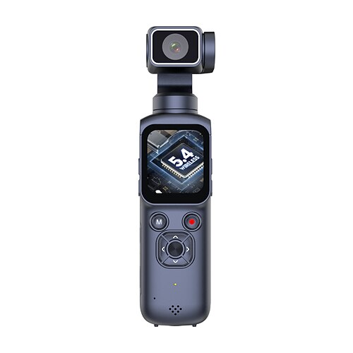 Handheld Gimbal-Kamera mit KI-Gesichtserkennung 75MP Fotos 4K Video 1,72-Zoll-Touchscreen WiFi-App-Steuerung und 2400mAh Akku tragbare Vlogging-Kamera für YouTube und TikTok