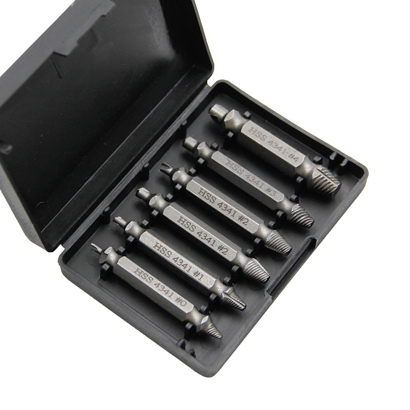 Screw Extractor Set, Broken Screw Remover Drill Bit Kit for Stripped, Damaged and Rusty Screws, Bolt Extractor Tool for DIY Repair, Maintenance and Home Improvement 4/5/6pcs