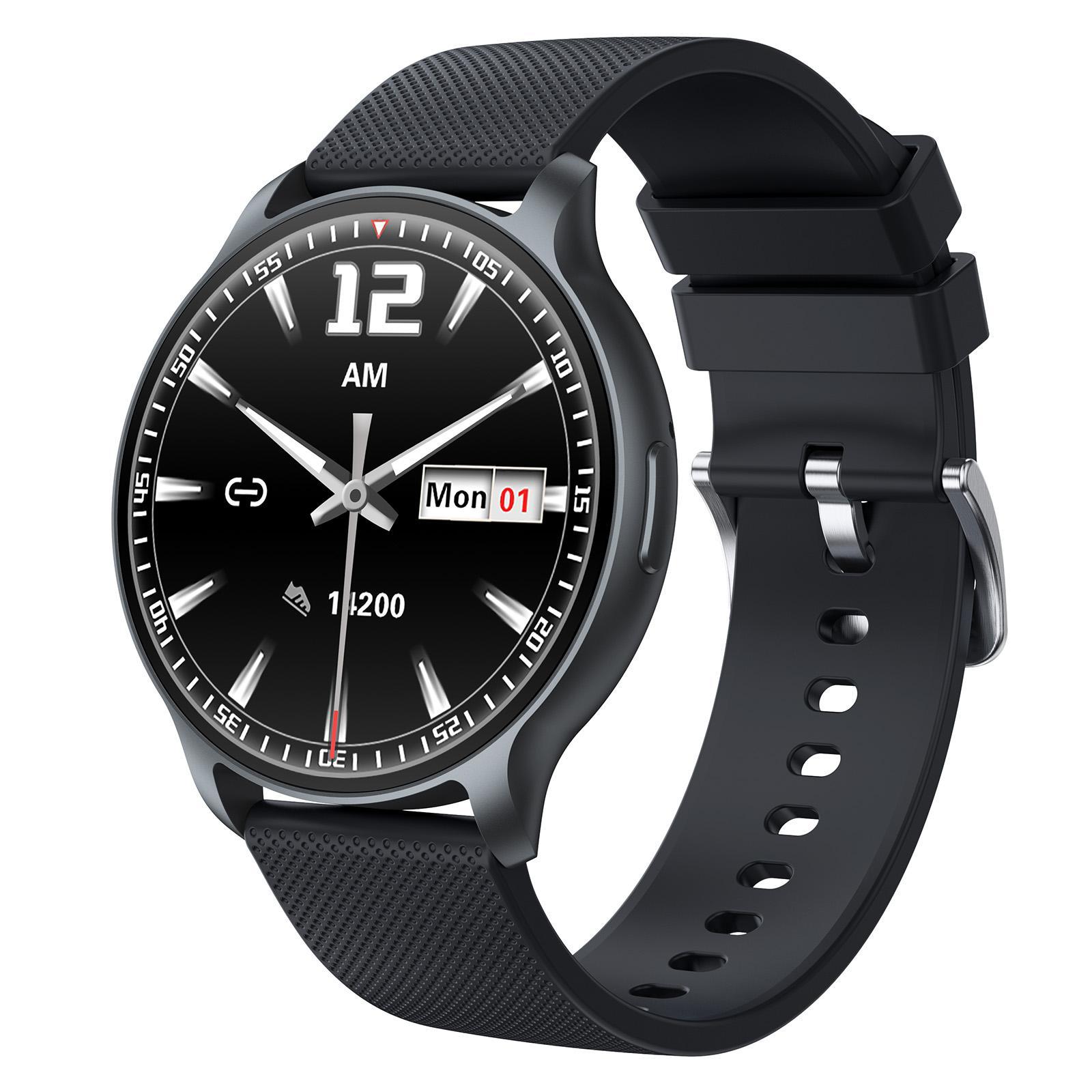 QS80 Pro AMOLED Smartwatch Fitness Smart Watch With Heart Rate Monitor And Bluetooth black
