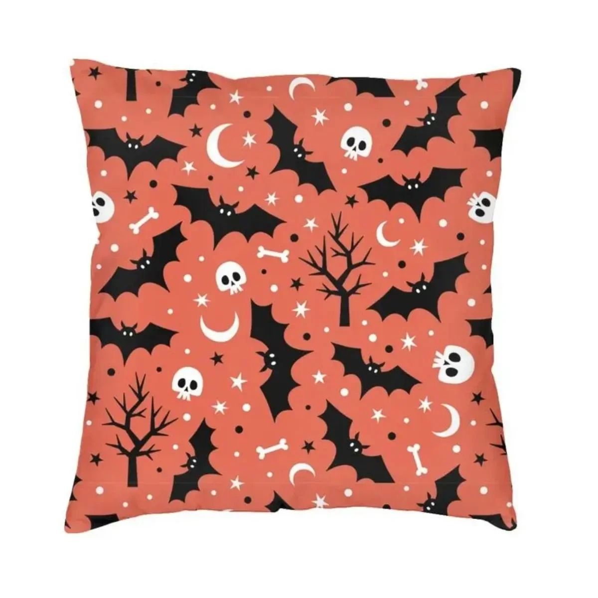 Pastel Goth Pink And Black Bats Pillow Cover Halloween Decorative Witch Cushion Case 45x45cm 7 40 X 40 Cm