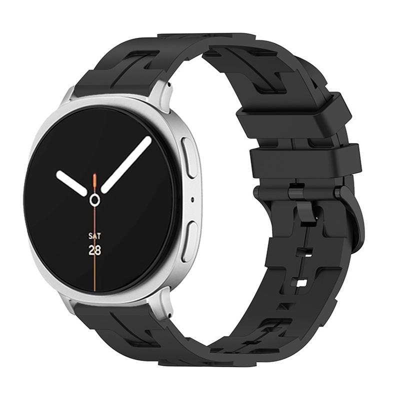 Samsung Galaxy Watch8 Classic Silicone Watch Band Adjustable Sport Watch Strap black