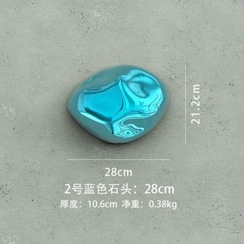 Golden 3D Simulation Stone Wall Decor blue.02