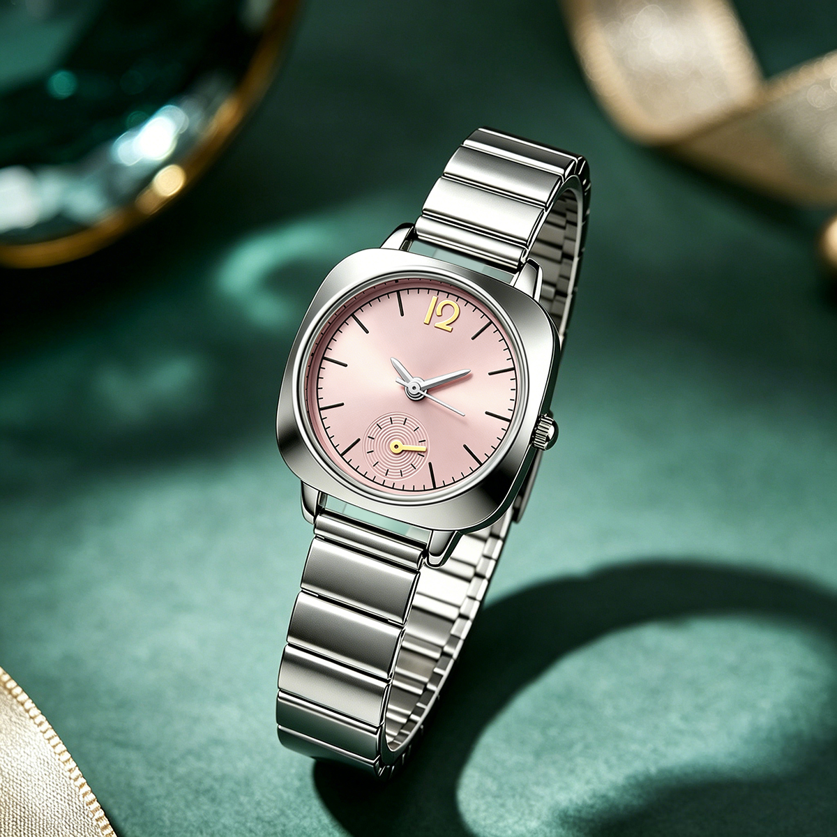 Luxury Women's Quartz Watch Elegant Alloy Fashion Wristwatch For Business, Casual & Special Occasions pink