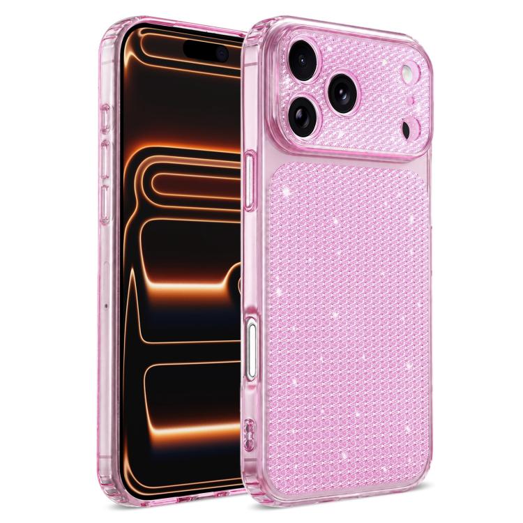 Luxury Glitter Diamond Shockproof IPhone 17 Pro Case With Airbag Protection pink