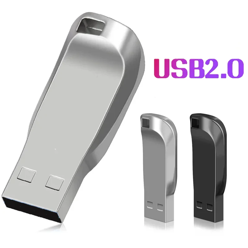 Mini Clé USB Métallique 128 Go, Clé USB 64 Go, Clé USB 2.0 16 Go, Clé USB Porte-clés 8 Go 4 Go, Clé USB Étanche pour Cadeau d