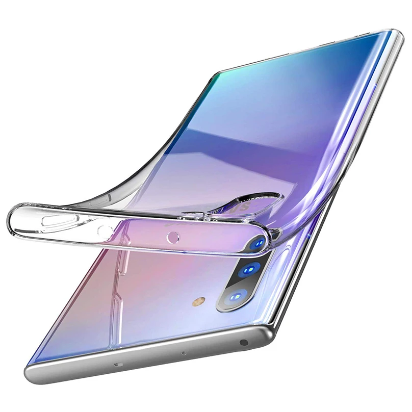 Original Transparent Silicone Phone Case For Samsung Galaxy Note 10 Plus 10+ Ultra Thin Clear Soft Case For Samsung Note 10 Plus