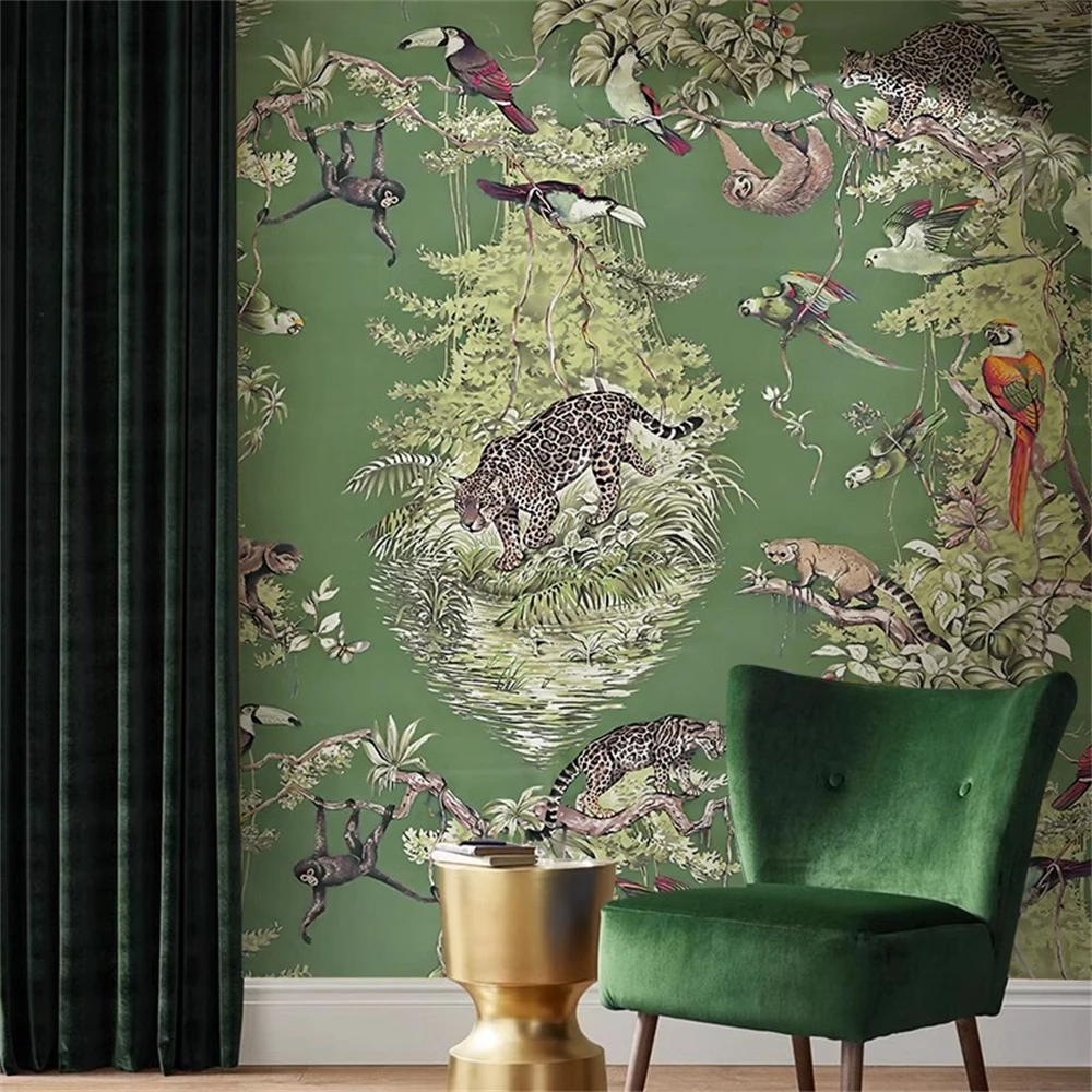Benutzerdefinierte papel de parede 3d Südostasien tier pflanze Wandbild tapeten Wohnkultur Wohnzimmer Schlafzimmer Tapisserie foto tapete