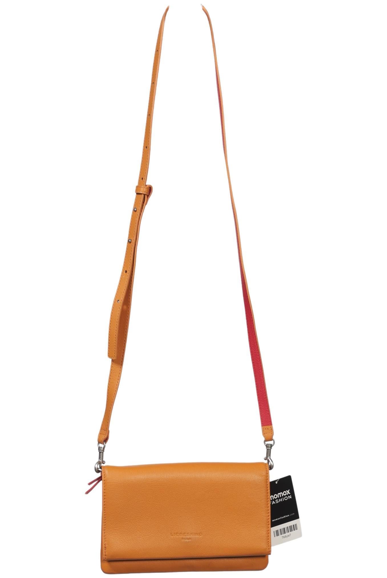 Liebeskind Berlin Damen Handtasche klein Leder, Gr. , Orange, Leder / kein / Etikett