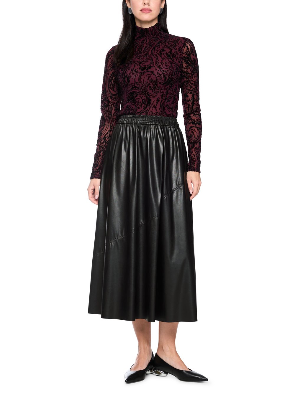 Marc Cain Kunstlederrock Damen schwarz, 38