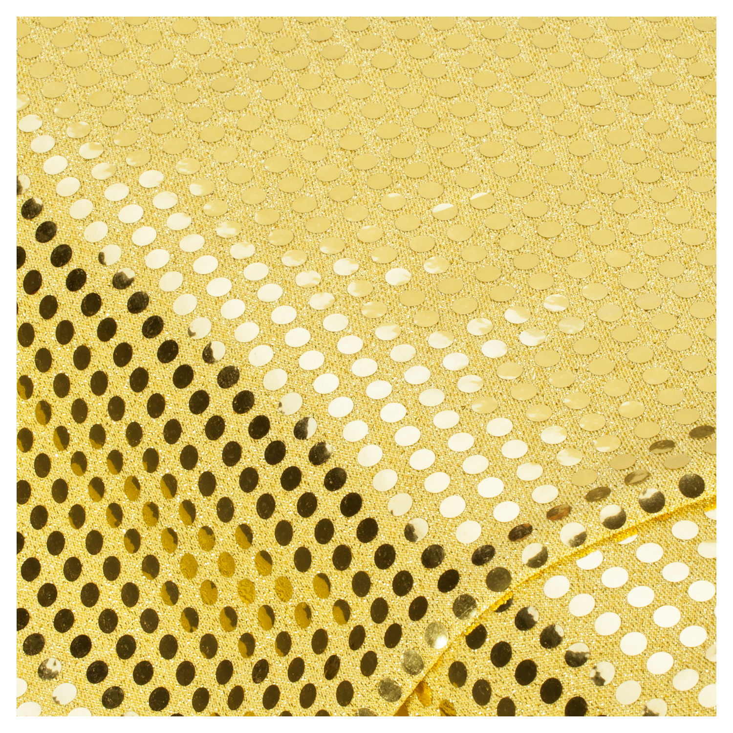 Paillettenstoff Gloss, gold, 6 mm Ø, 150 cm breit