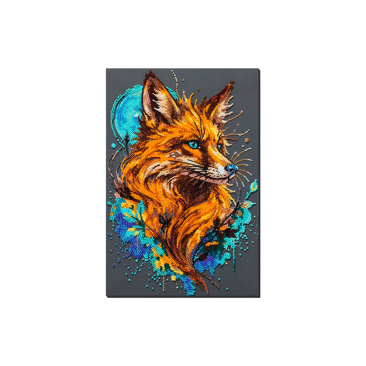 Perlen-Stickbild Fuchs, 22 x 33 cm