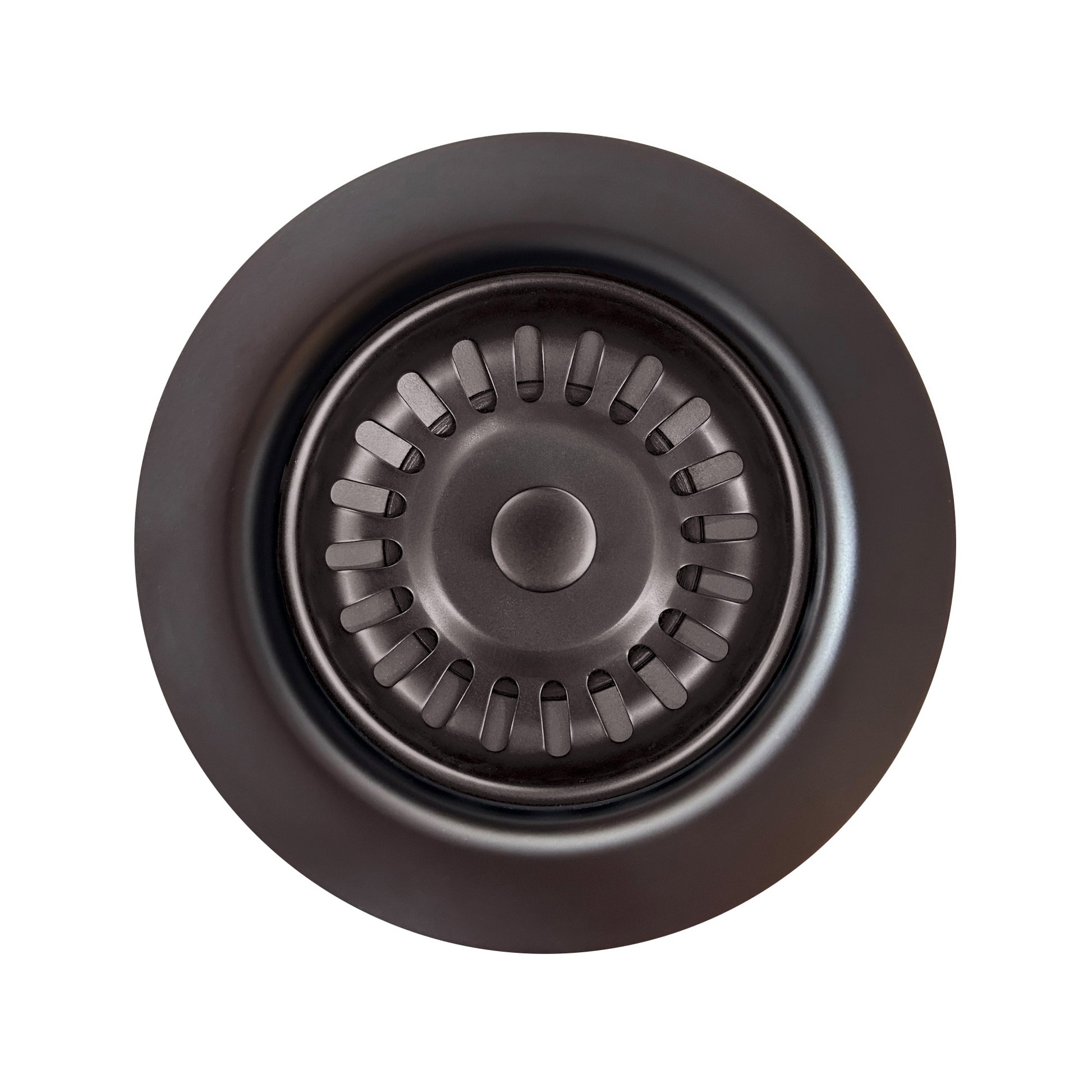 Whitehaus Collection Waste Disposer Trim with Matching Basket Strainer for Deep Fireclay Sinks-Stainless Steel, Oil Rubbed Bronze Finish WH202-ORB
