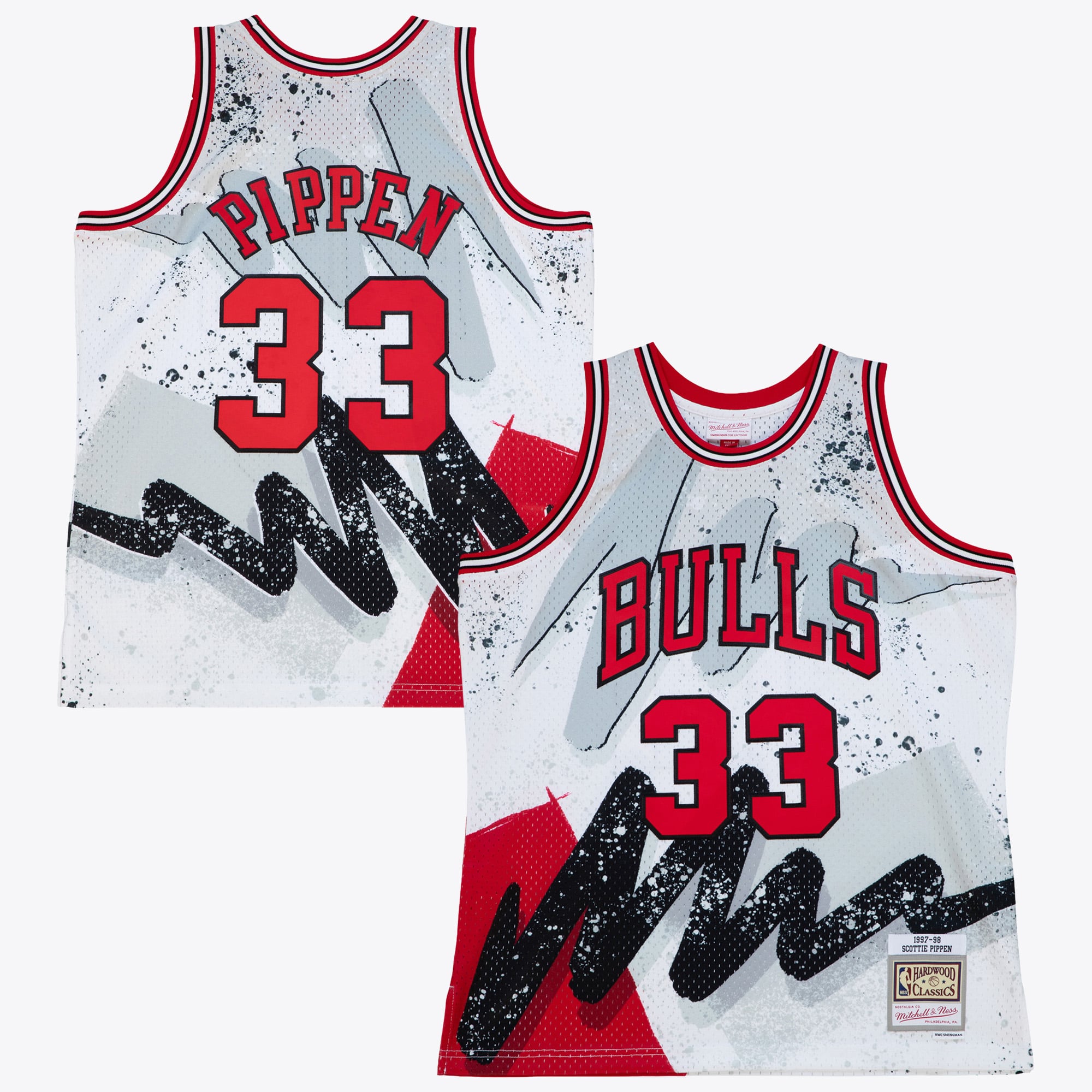 Maillot Swingman Mitchell & Ness Scottie Pippen 1997 Hyper Hoops des Chicago Bulls - Blanc - Homme Taille: M