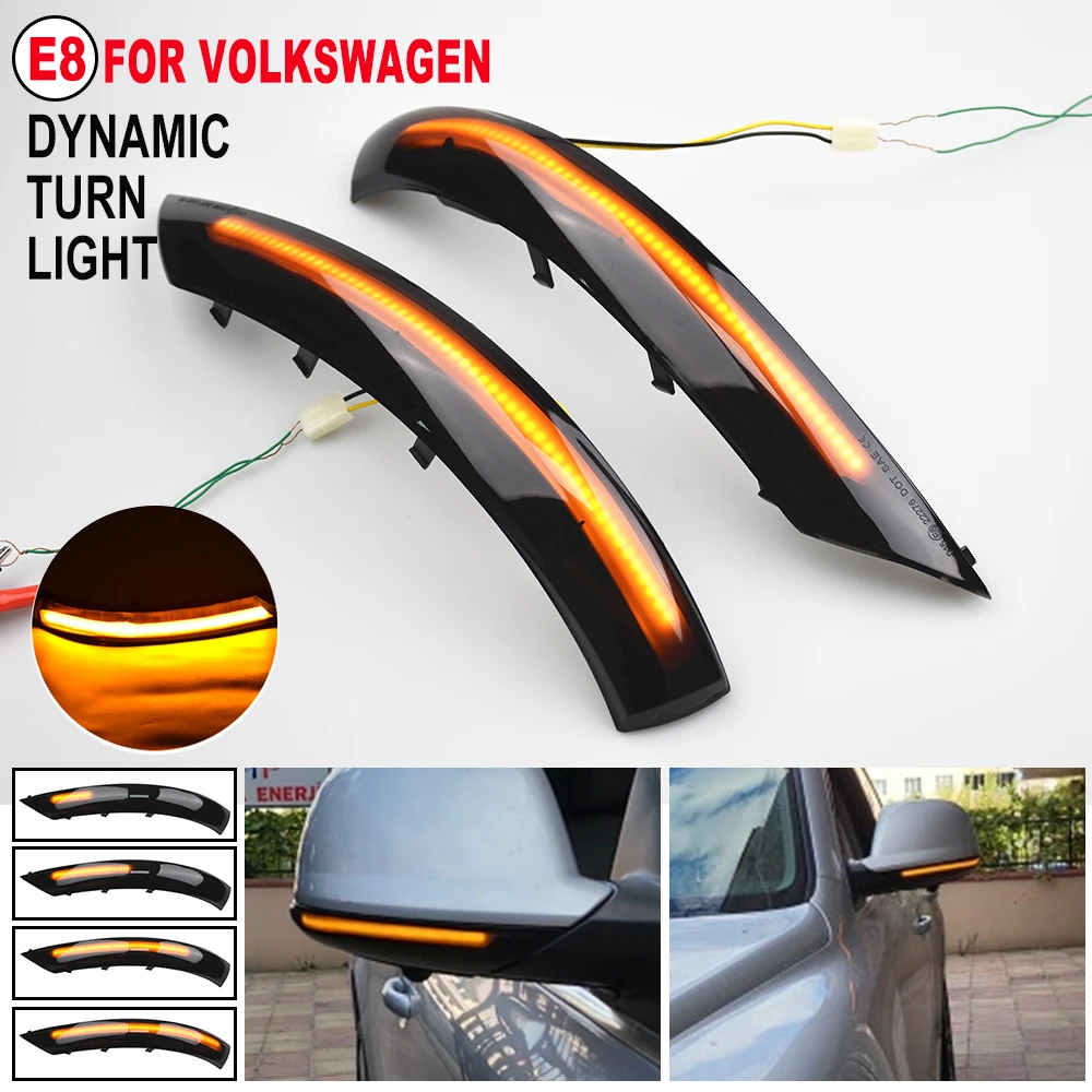 Für VW Volkswagen Touareg I MK1 7L Facelift 2007 2008 2009 2010 Auto LED Dynamischer Blinker Blinklicht Spiegelleuchte