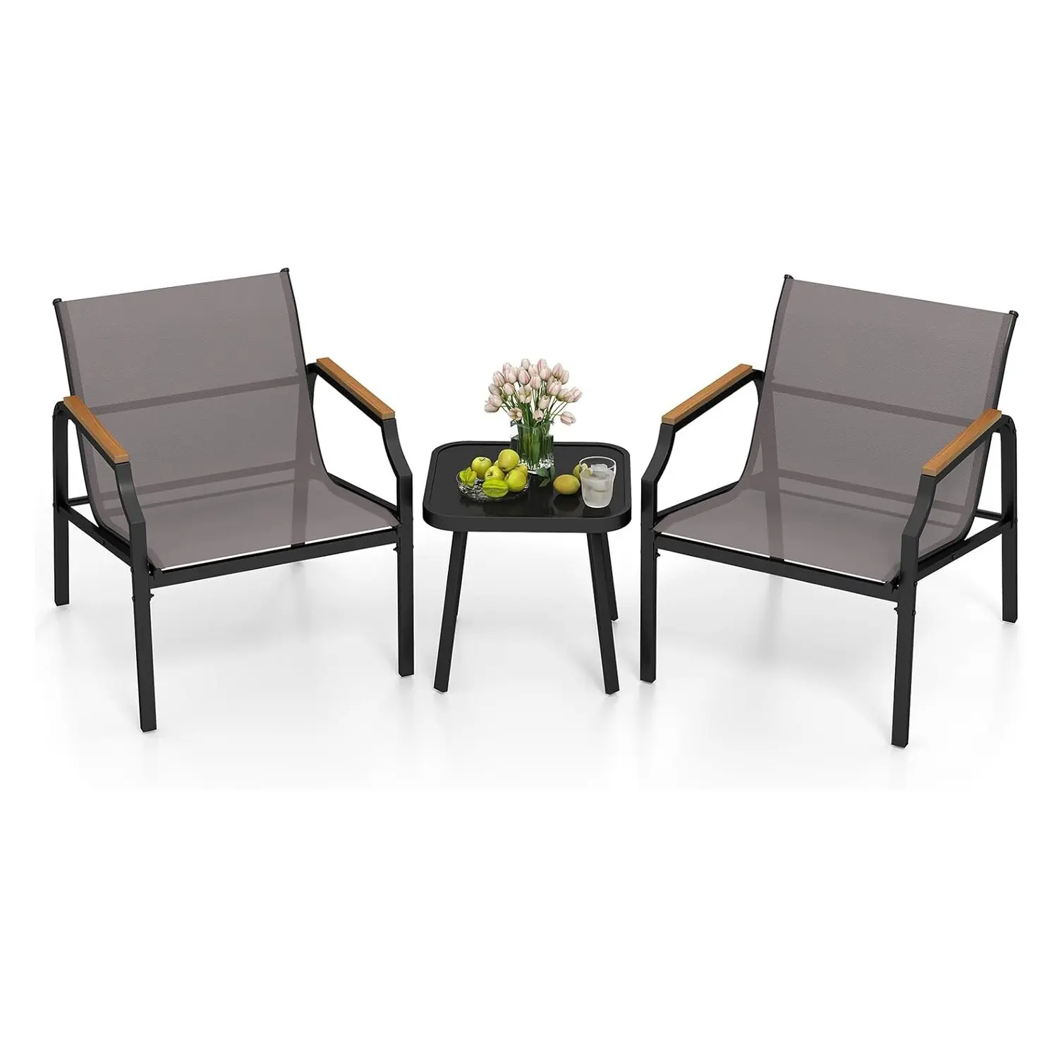 3-teiliges Gartenmöbel-Set, Balkon-Set, Balkonmöbel, Terrassenmöbel, Gartenset, Sitzgelegenheitsset für Balkon, Garten