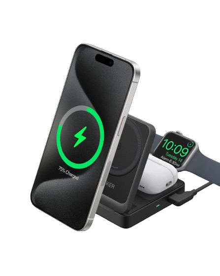 Anker MagGo Kabellose Ladestation (Faltbar 3-in-1) Image