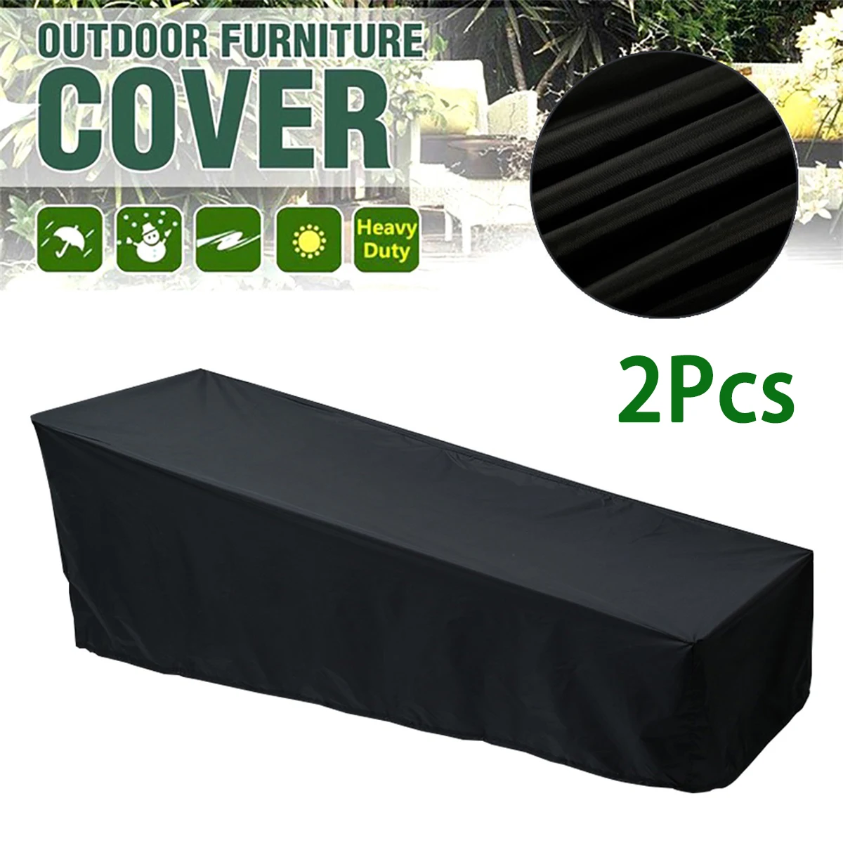 2Pcs Outdoor Liege Abdeckung Terrasse Garten Strand Stuhl Abdeckung Liege Schutz Tasche Möbel Wasserdichte Staub Sonnencreme Abdeckungen