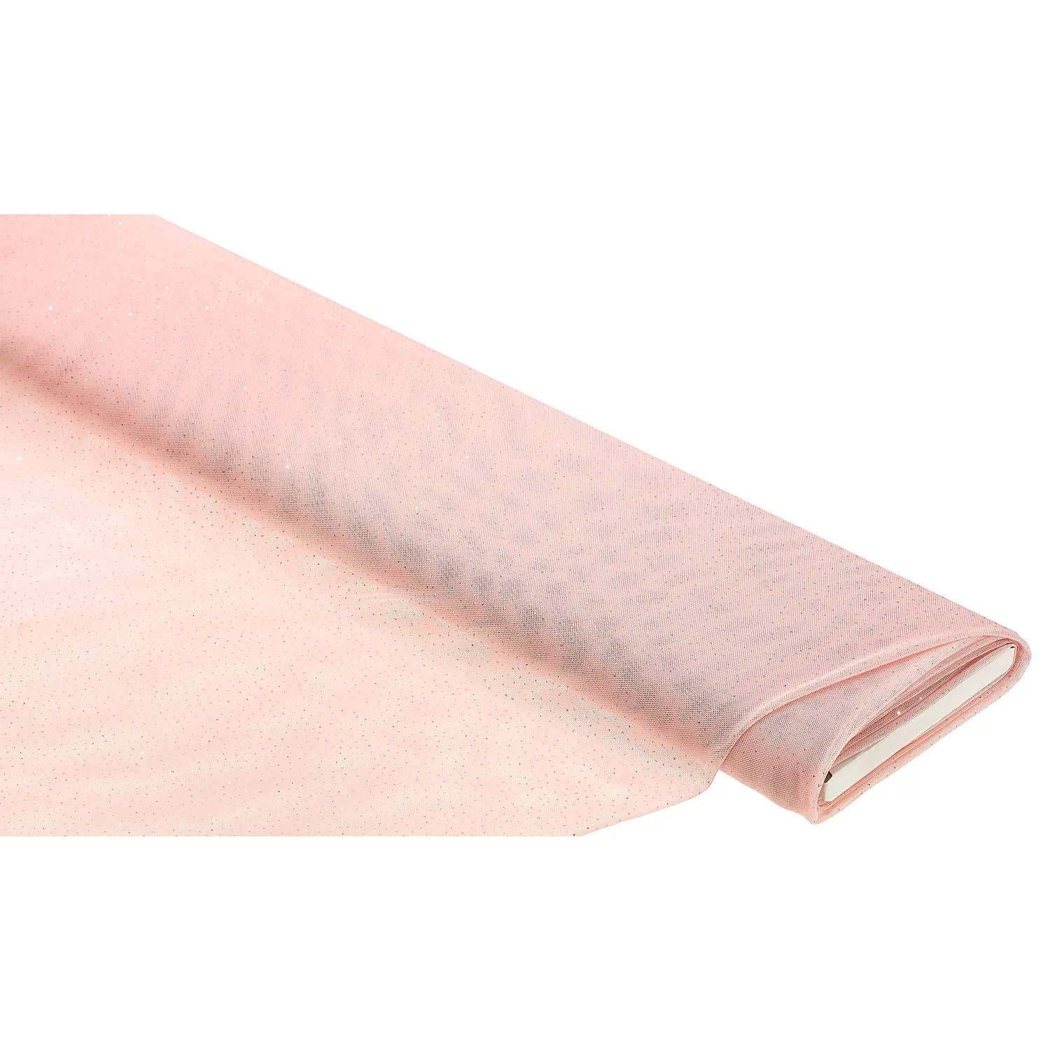 Feintüll Glitzerpunkte, rosé/silber